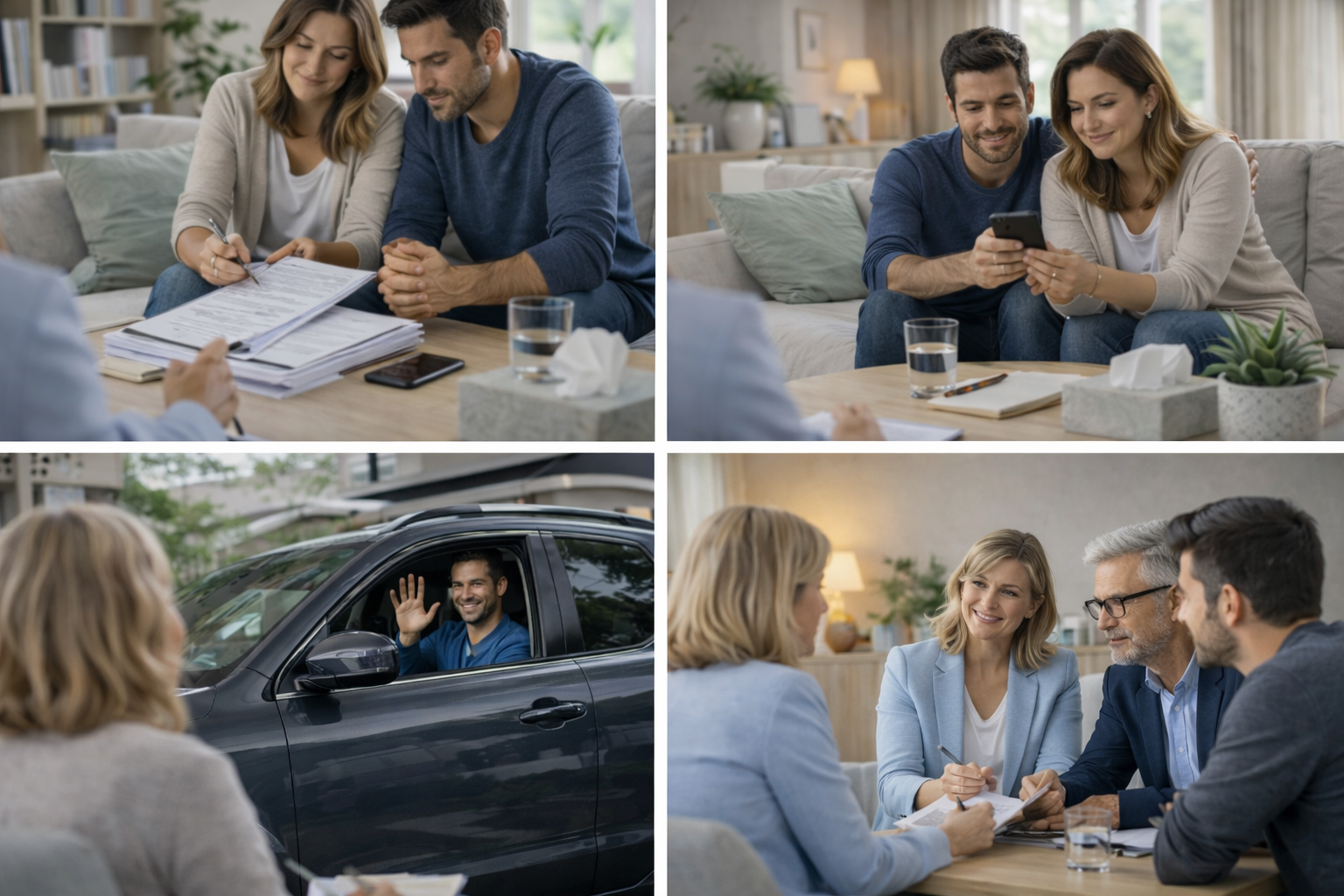 Illustration of a family sitting together, having a calm conversation